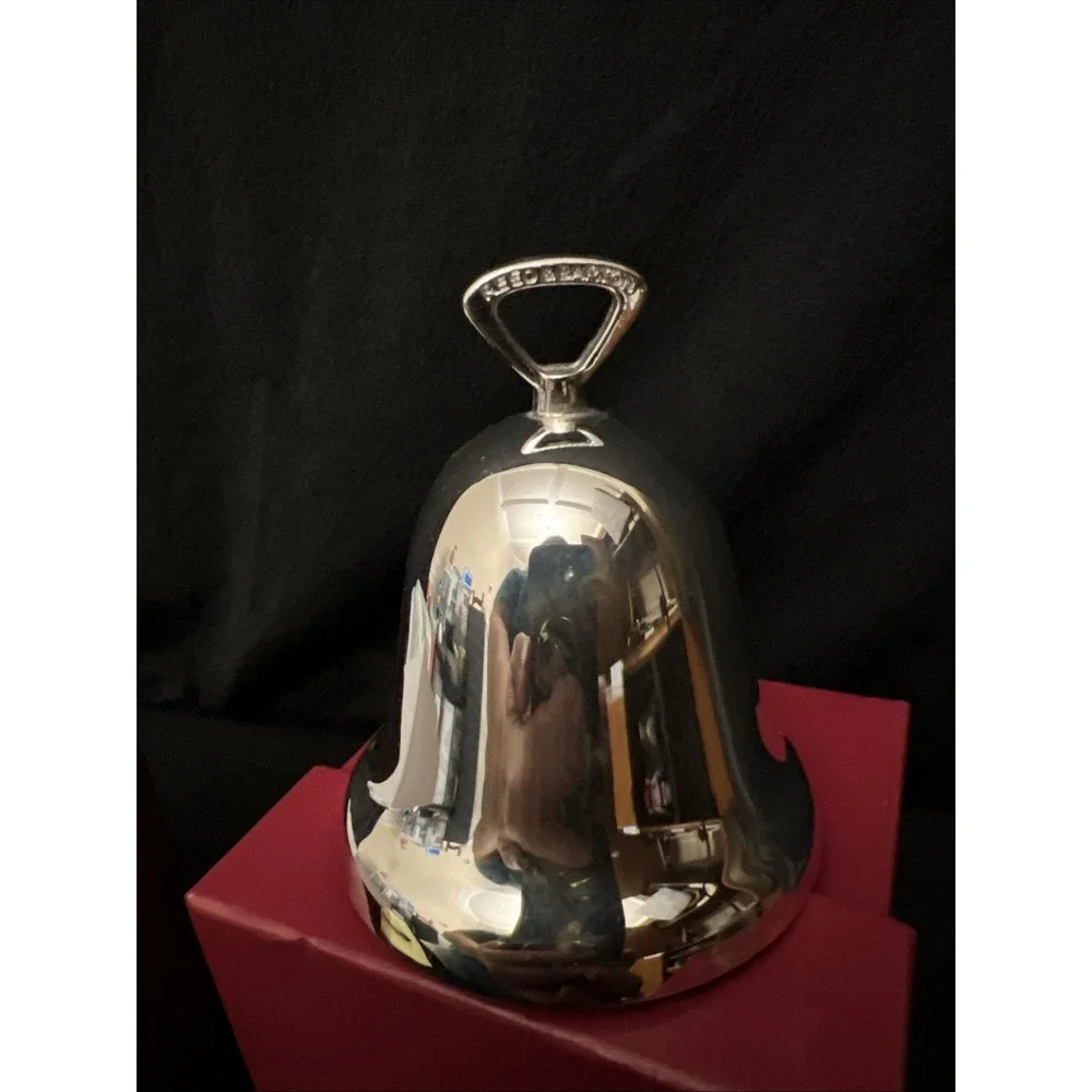 Reed & Barton 2012 Silverplate Christmas Bell Ornament Original Boxes